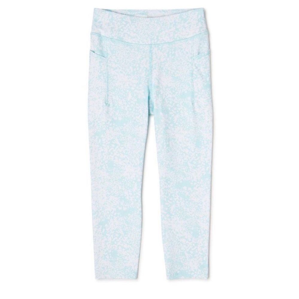 Avia‎ Little Girls Sz XS 4-5 Leggings Pink White Pastel Pockets Toddler Girls